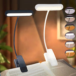 lampe lecture rechargeable led noir blanc intensité variable étude soin yeux moderne minimaliste clip