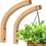 supports murals bois naturel clair plantes suspendues modernes vis fixations balcon maison