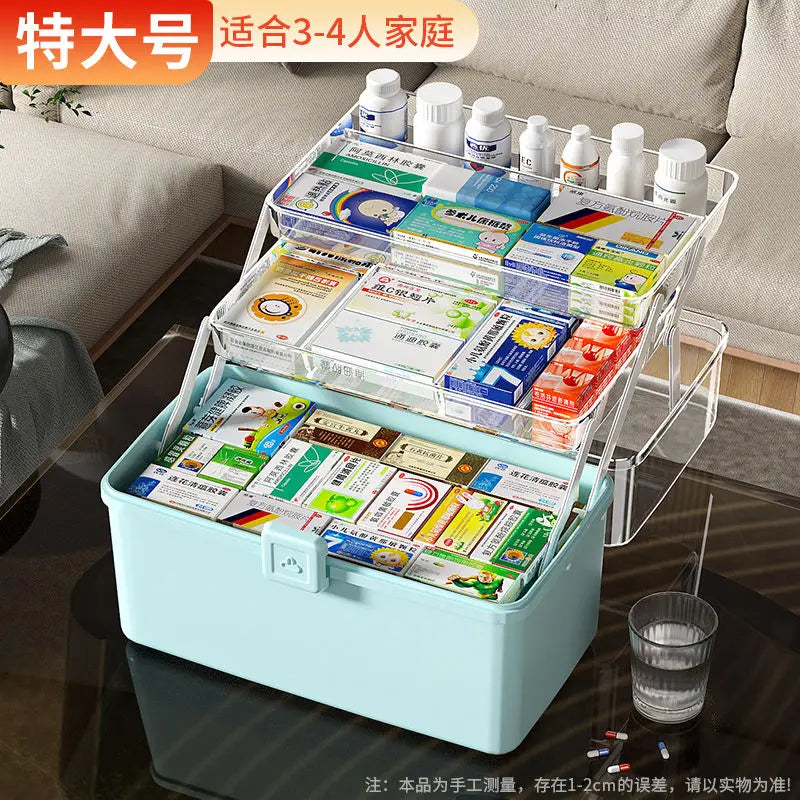 boîte rangement médicaments transparente moderne poignée blanc rose respectueuse environnement