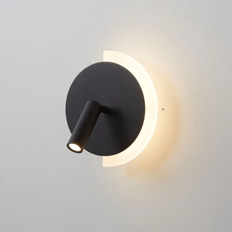 lampes murales modernes fixées mur rouge orangé vert noir blanc led