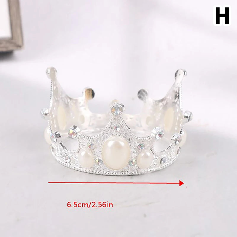 couronne or argent strass baroque élégante adhésive décoration fête princesse baby