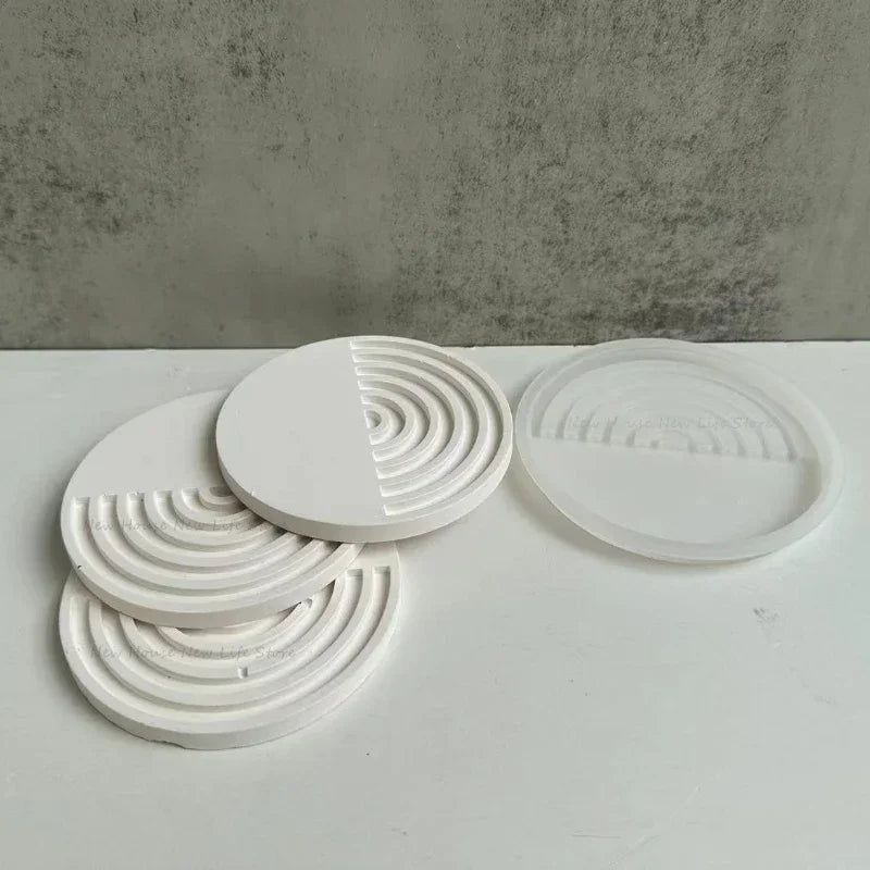 plateau decoratif silicone motif floral moderne coaster exposant bijoux transparent blanc