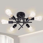 plafonnier industriel moderne suspension transparente noir doré salon chambre