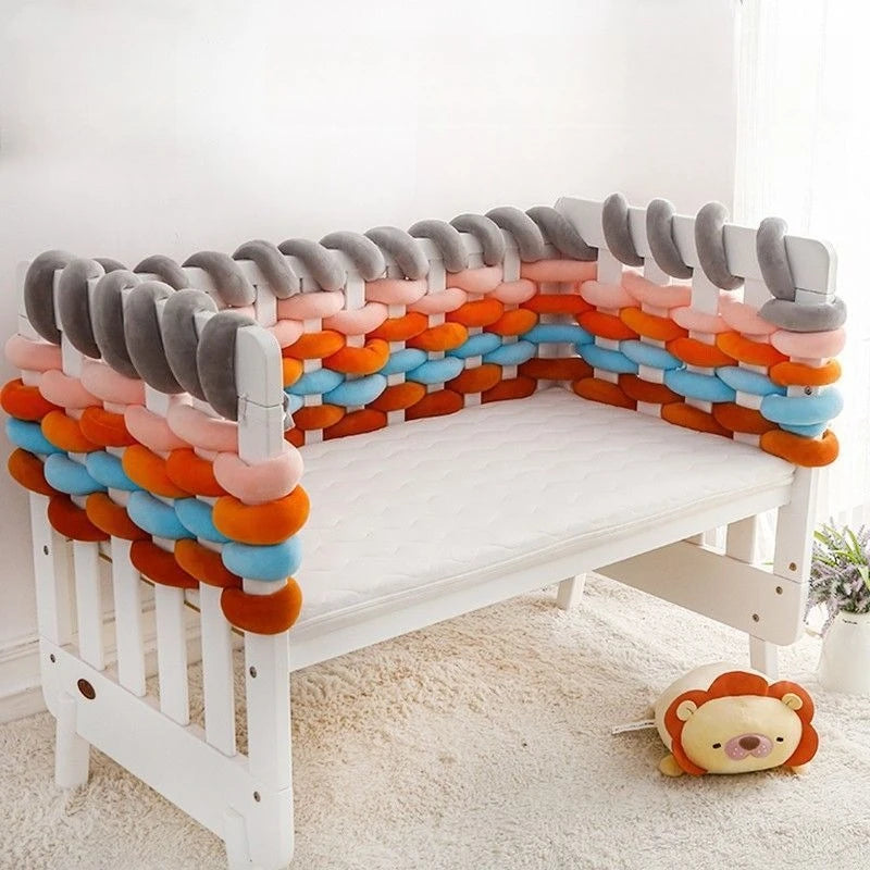 barrière lit bébé multicolore tissée coquillage moderne opaque 510cm sécurité chambre enfants