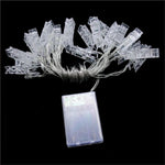 guirlande lumineuse led pinces photo 10 20 40 led multicolore noel decoration fenetre festif