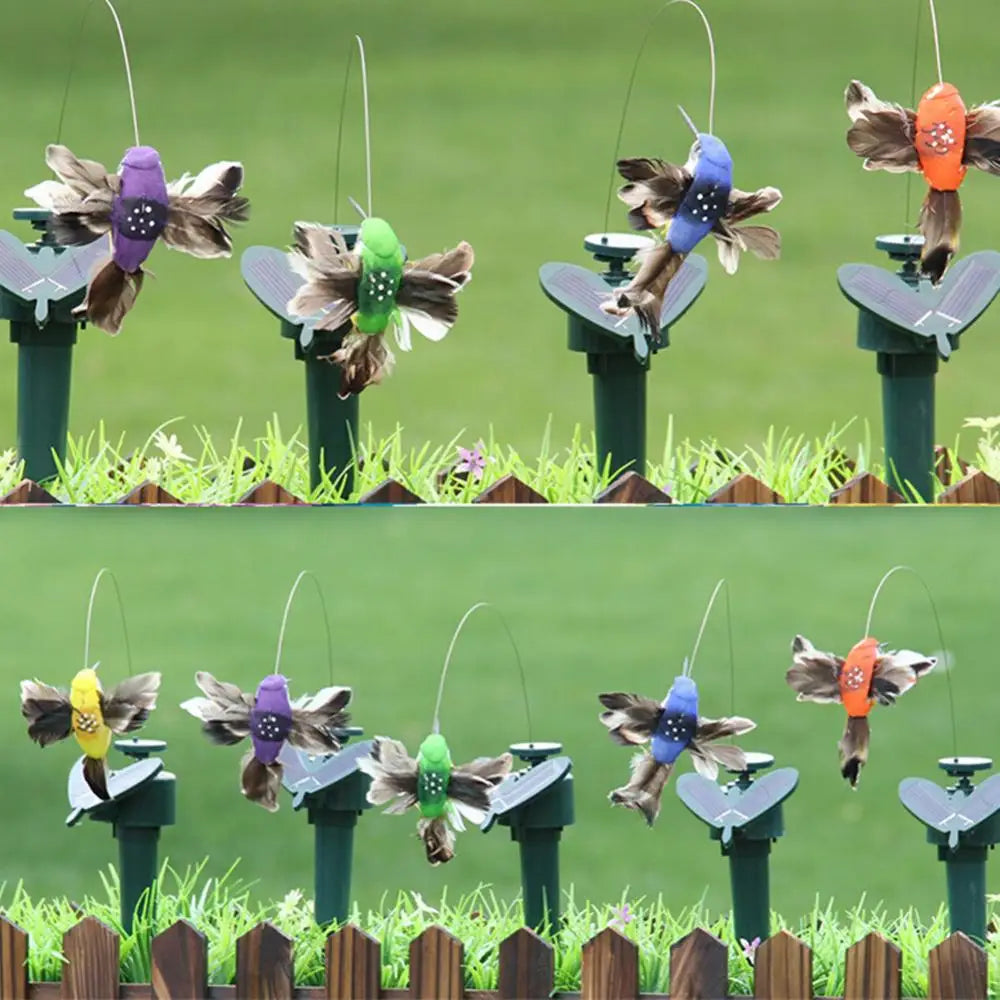jouet chat plumes insectes orange vert violet bleu jaune réaliste tringleextérieur solaire animé