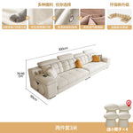 canapé d'angle blanc moderne coussins décoratifs adhésif salon bois minimaliste