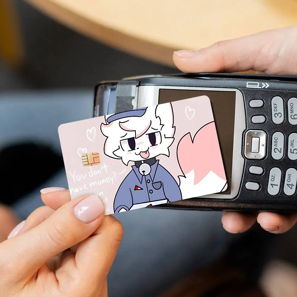 autocollants carte credit dessin animé chats moderne graphique