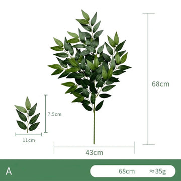 décoration intérieure branche artificielle feuilles eucalyptus vert naturel minimaliste soie 68cm festive maison