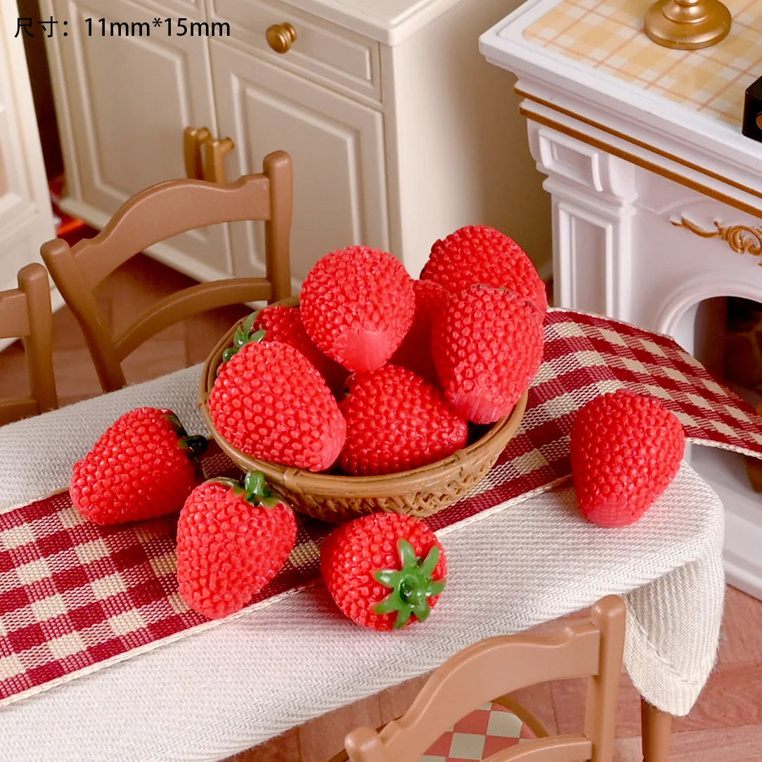 décor maison fruits artificiels résine pastèque fraises pommes raisins oranges réaliste details cuisine 10pièces