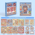 sticker book educational activity children stickers adhesive paper colorful drawings miniature scenes