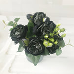 bouquet fleurs artificielles pivoine rose blanches decoration maison mariage anniversaireintérieur
