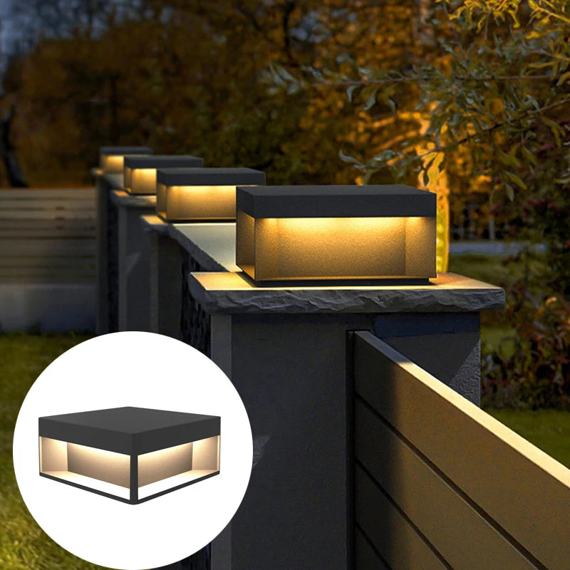 lampe solaire led moderne clôture extérieure noir mat étanche 249 flux lumineux 11w 3mètres