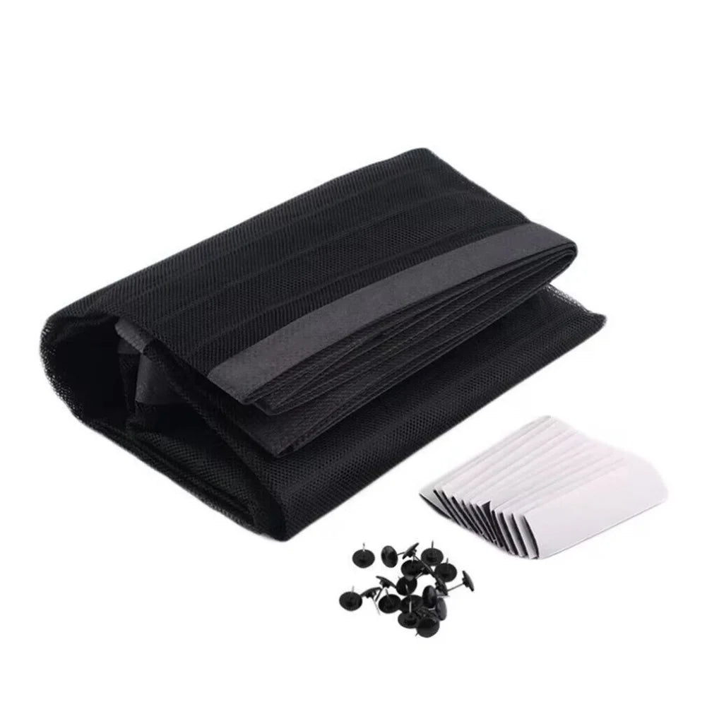 rideau porte anti moustiques noir maille fine moderne auto adhésif 80x210cm magnetic
