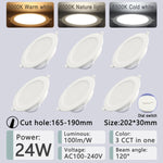 spots led blancs modernes 10w 14w 17w 20w 24w 6w commutateur rotatif ac100240v