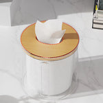 boîte mouchoirs moderne plastique transparent texture bois papier toilette élégant rangement salon
