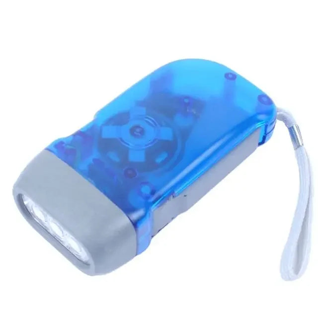 lampe dynamo rechargeable led rouge bleu jaune transparent utilitaire campingextérieur