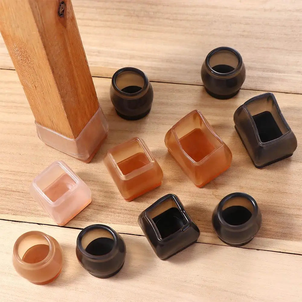 cache pieds moderne adhésifs antichoc marron noir rose pâle mat opaques différents meubles chaises