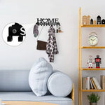porte cle mural noir fer lettres sweet crochet organisation entree maison moderne