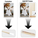 toile d'art mariage romantique cadre bois naturel contemporain personnalisable affiche sans cadre
