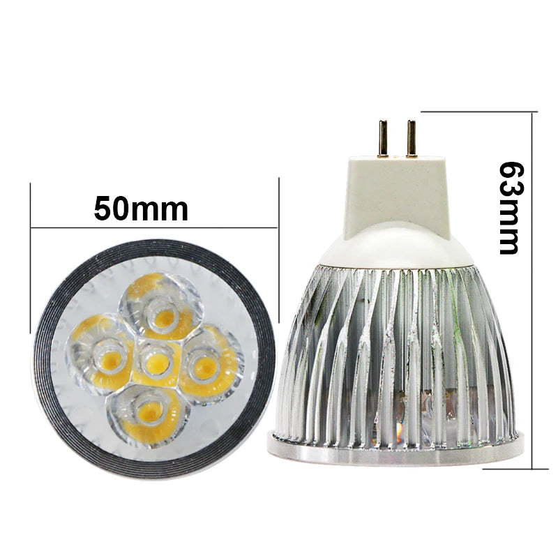 ampoule led projecteur 12v 24v blanc argenté moderne 50000h 50mm 63mm