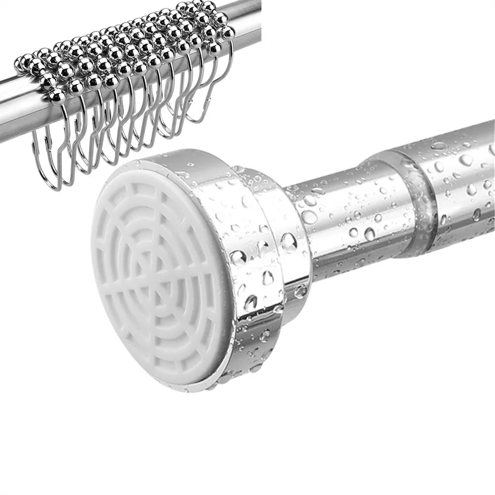 tige douche extensible antidérapante acier inoxydable moderne noire blanche argentée