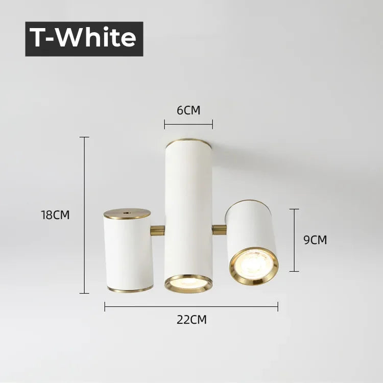 Spot LED moderne réglable argent noir blanc doré monté surface chambre cuisine salle manger