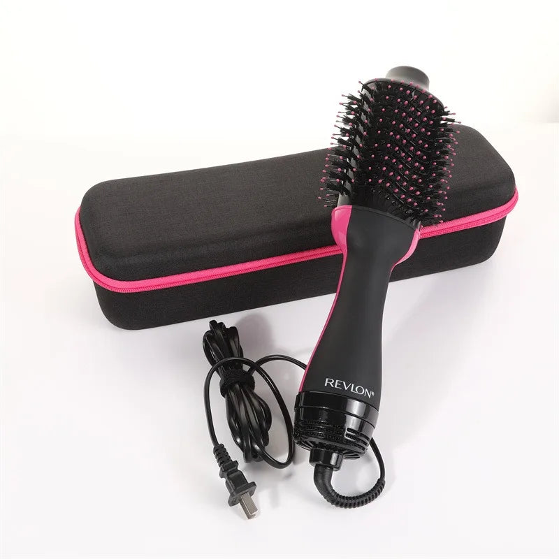 brosse cheveux électrique noir rose toile moderne réutilisable sac rangement polyester poignée