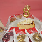 bougies chiffres or festives moderne couronne pique anniversaire mariage numérotation