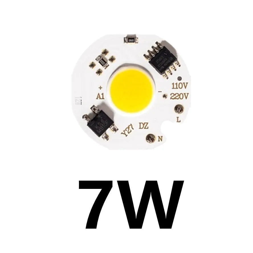 puce led cob projecteur faisceau large blanc chaud montage direct ic intelligent 220v