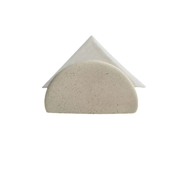 porte serviettes moderne métal blanc noir texture granuleuse décoration table minimaliste