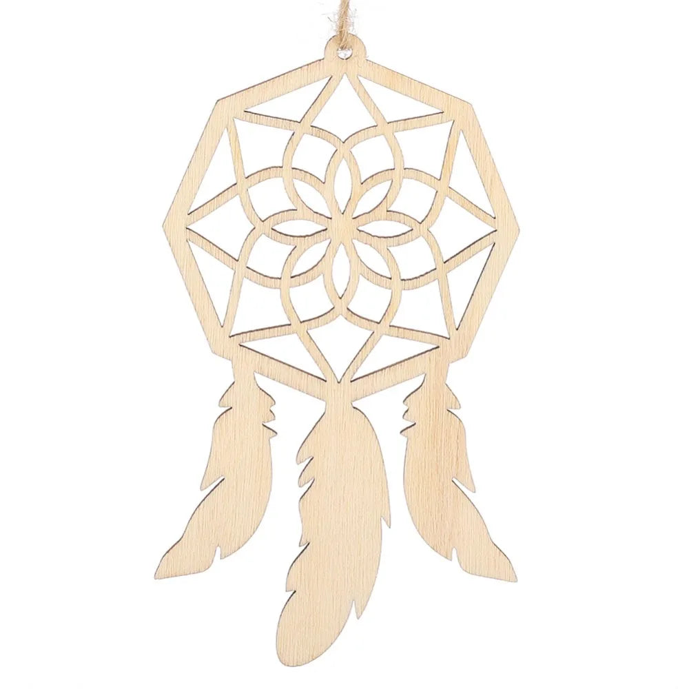 décoration murale dreamcatchers bois naturel traditionnel crochet plumes cordelettes artisanat ornement suspendre kit