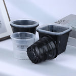 pots plantes noirs perforés moderne couvercle plastique 14cm 12cm 11cm