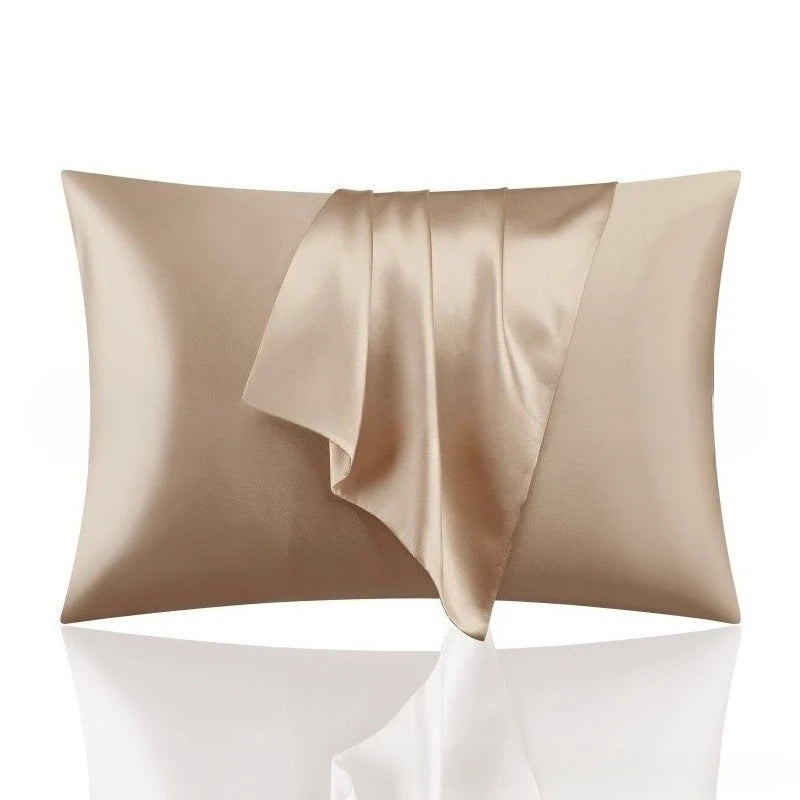 taies d'oreiller soie gris satinées modernes non toxiques hypoallergéniques 51x66cm 51x76cm