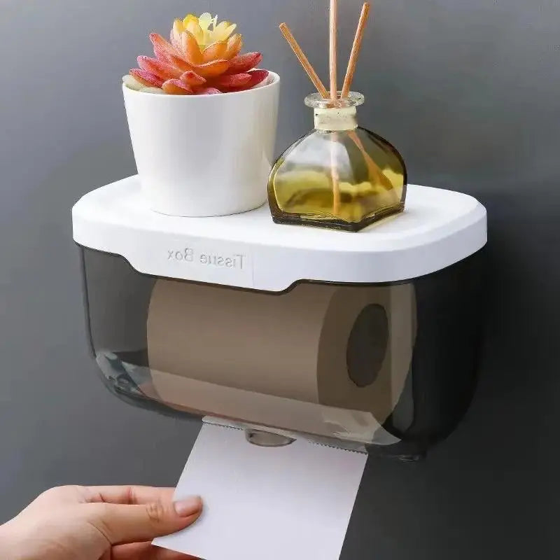 boîte mouchoirs réutilisable transparente moderne adhésif rouge blanche grise salle bain cuisine