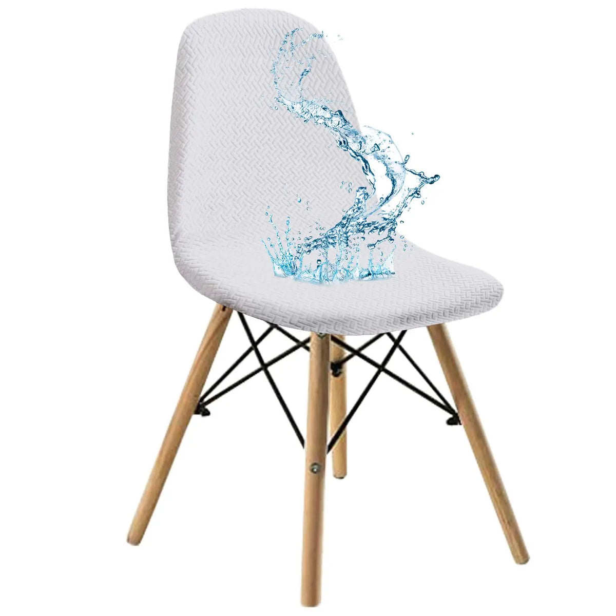 housse chaise jacquard elasthanne polyester moderne vert beige bleu marine noir gris marronpaque minimaliste