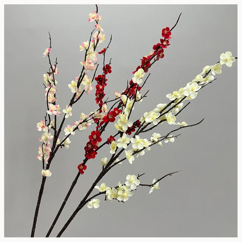 décoration intérieure moderne branche artificielle fleurs rouge blanc rose simple 97cm mariage anniversaire