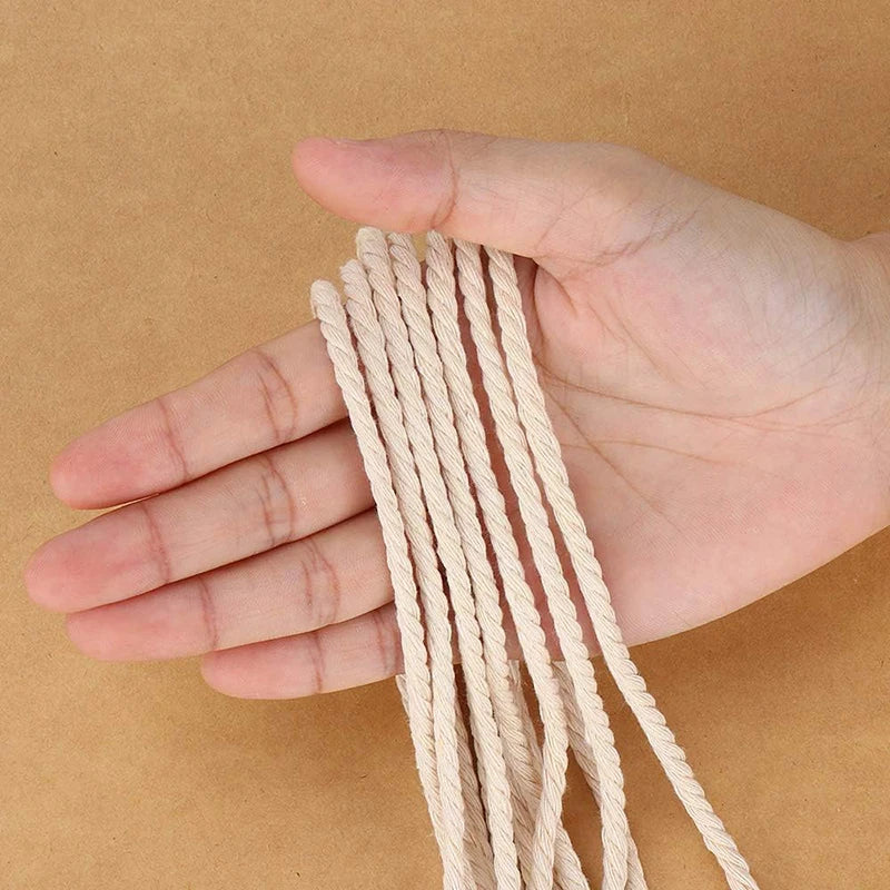 corde macramé coton beige tressée boho artisanale décoration maison durable haute qualité