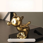 porte bouteille décoratif figurines animales moderne or argent noir vert semi transparent
