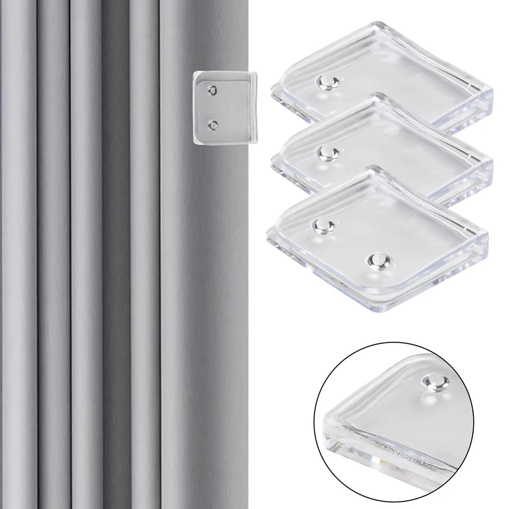 clips fixations rideau douche transparents modernes sans dommages coton plastique organisation salle bain