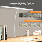 lampe led double tête réglable moderne serre tête flexible blanc noir minimaliste