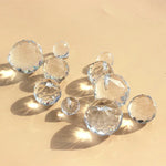 boule cristal transparente facettée décorative attrape soleil prisme arc ciel suspension maison