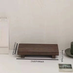 plateau bois marron foncé grain naturel minimaliste rustique sans fixation 23cm 9inches 4cm