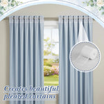 ruban plis polyester blanc translucide moderne 10m adhésif rideaux couture plissage
