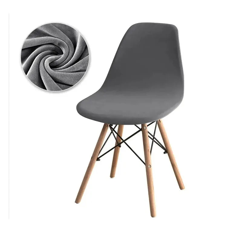 chaise moderne velours gris beige noir pieds bois chambre mariage banquet