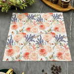 serviettes papier fleur rose vintage blanc floral romantique deux plis haute gamme restaurant ménage