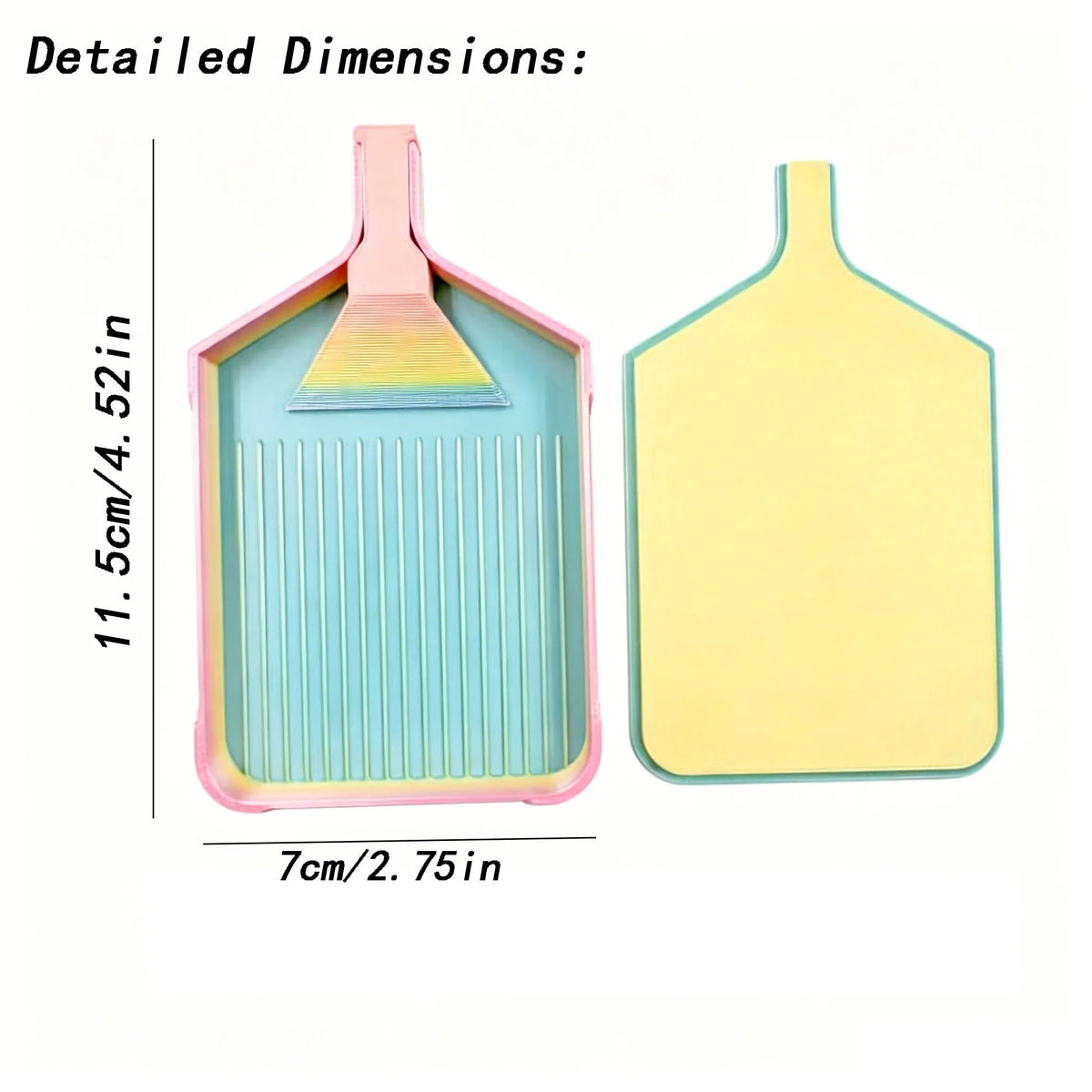 boîtes rangement plastique bleu rose vert jaune gradient strié moderne minimaliste adhésif