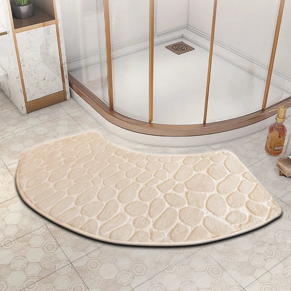 tapis bain moderne rouge texture serpent antidérapant durable salon bain absorbant blanc beige bleu
