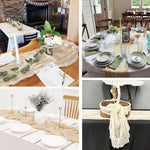 serviette table beige froissée décoration élégante maison mariage réception anniversaire boho rustique festive