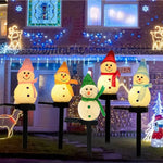 décoration noël bonhomme neige lumineux solaire extérieure intérieure clips glitter festive blanc rouge verte
